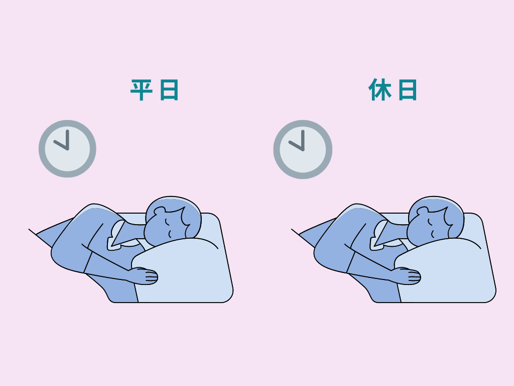 内向型の休日の寝る時間は変えない