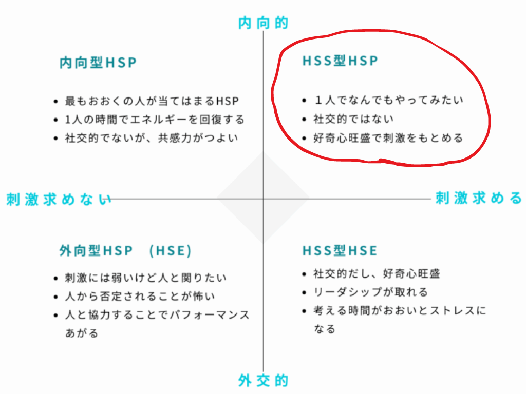 HSP診断 4種類　HSS型HSP