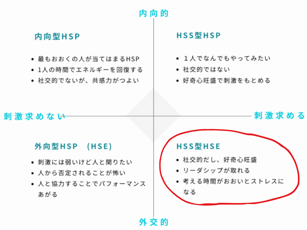 HSP診断 4種類　HSS型HSE